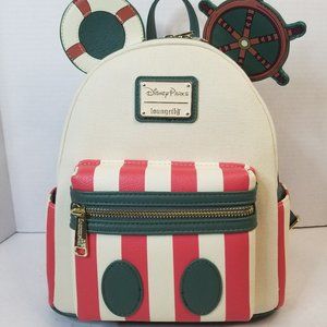 Disney Parks Loungefly Jungle Cruise Green/Beige Mini Backpack New with Tags